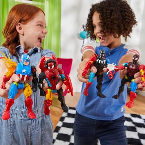 Homem-Aranha MixMashers Marvel Figura de Ação e Acessórios para Montar, Vermelho