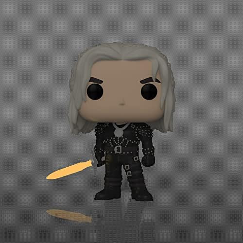 Funko POP! TV: The Witcher - Geralt com Espada - Brilha no Escuro - The Witcher - Exclusivo da Amazon - Figura Colecionável de Vinil - Ideia de Presente - Produto Oficial - Brinquedos para Crianças e Adultos - Fãs da Série