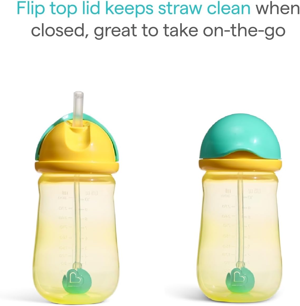 Munchkin Copo com Canudo Tip and Sip | Kit com 2 | 12m+ | 296 ml | Azul/Amarelo