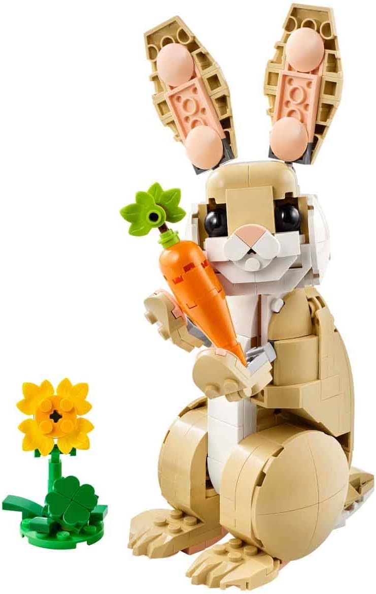 LEGO Brinquedo de coelhinho fofo Creator 3 em 1 - transforma-se em uma figura de lhama ou foca - Conjunto de construção de animais para crianças, meninas e meninos com mais de 8 anos - Presente de aniversário criativo