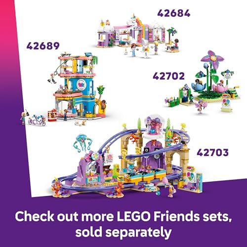 LEGO Friends Roda Gigante de Doces e Cupcakes - Brinquedo Interativo com Jogos de Parque de Diversões, 3 Mini Bonecas e Acessórios - Presente de Aniversário para Meninas a partir de 7 Anos - 42700