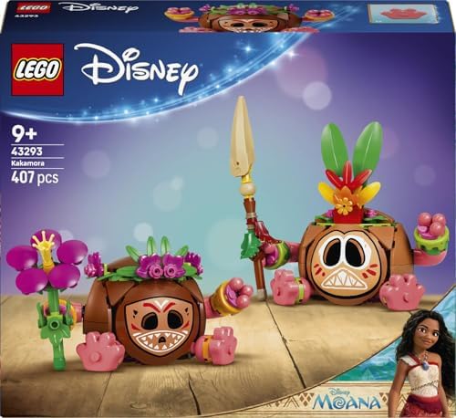 LEGO | Disney Moana Kakamora - Brinquedo com 2 figuras de vasos de flores artificiais para decoração de quarto infantil - Presente para meninas a partir de 9 anos e fãs do filme - 43293