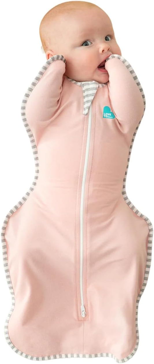 Love To Dream™ Swaddle UP™, Médio 6–8,5 kg – Rosa | Ajuste perfeito, promove uma rotina de sono saudável | 1.0 Tog Ideal para primavera e verão (20–24°C) | Algodão lavável à máquina com zíper duplo