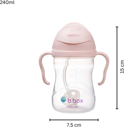 b.box Copo de Treinamento | Beba de Qualquer Ângulo | Tampa Flip-Top, Canudo Ponderado, À Prova de Vazamentos e Fácil de Segurar | Livre de BPA, Pode Ser Lavado na Lava-Louças | a partir de 6 meses | 240ml