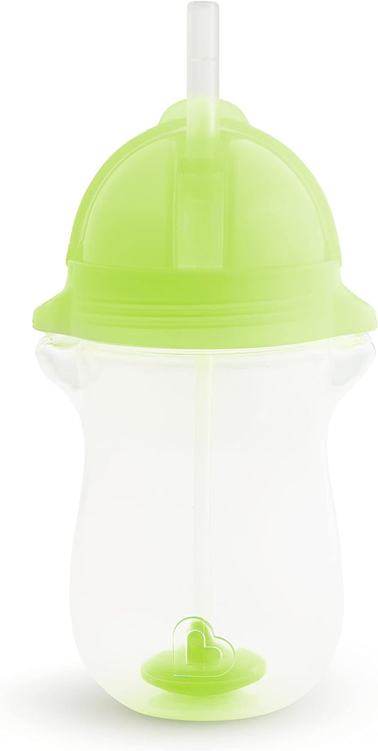 Munchkin Copo de palha de 2 peças com peso em qualquer ângulo (verde/verde) 10 onças /296 ml