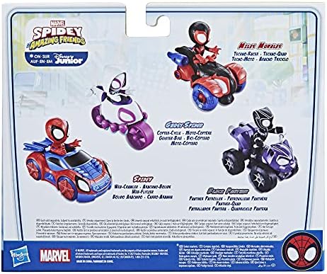 Hasbro Marvel F19405X2 Homem-Aranha e Seus Incríveis Amigos - Figura de Ação Marvel e Veículo Web Speedster, para Crianças a partir de 3 Anos, Sem