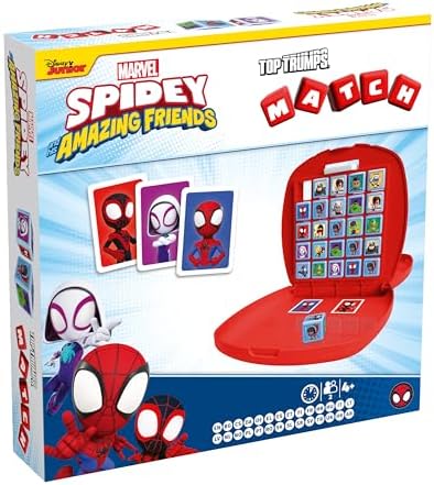 Jogo de Tabuleiro Top Trumps Homem-Aranha e Amigos: Divirta-se com seus personagens favoritos, incluindo Dr. Octopus e Spider-Gwen. Um jogo de tabuleiro de viagem, perfeito para meninos e meninas a partir de 4 anos.