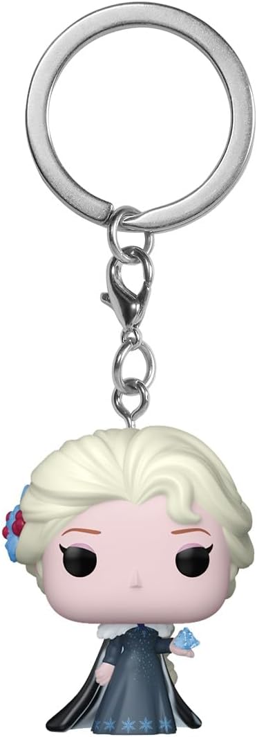 Chaveiro Funko Pop!: Princesa Holiday - Elsa - Chaveiro Frozen - Mini Figura Colecionável - Presente de Natal - Ideia de Presente - Produtos Oficiais - Fãs da Disney/Pixar - Decoração de Mochila