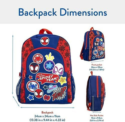 Mochila Marvel Homem-Aranha | Mochila Infantil do Homem-Aranha e Seus Incríveis Amigos | Mochila Escolar para Meninos | Mochilas Infantis | Tamanho Único