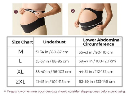momcozy Faixa de suporte para barriga de gestante, faixa de suporte para barriga de maternidade CozySupport Ergonest, cinto de gravidez invisível para costas, abdômen e cintura.