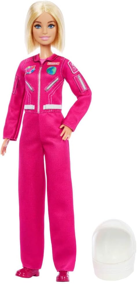 Barbie Profissões Astronauta - Boneca Fashion com Roupa Removível, Traje Espacial Rosa, Sapatos e Capacete - Profissão do Ano 2026, JKF77