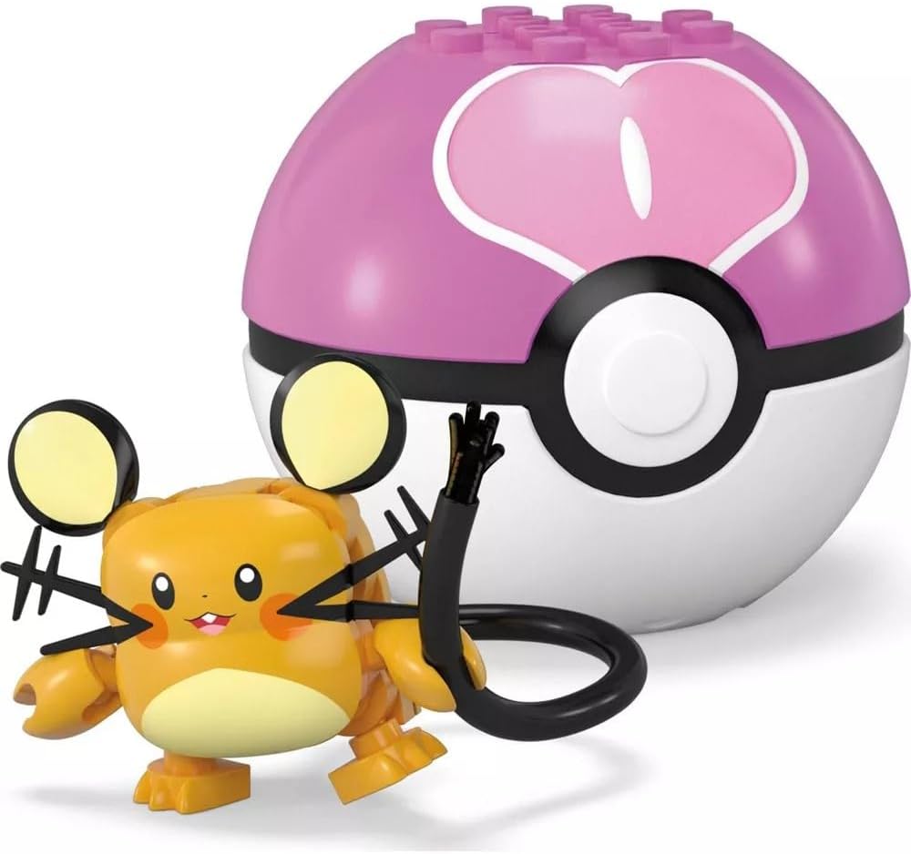 MEGA Kit de Montar Pokémon Dedenne, Figura de Ação Articulada (31 Peças) para Crianças