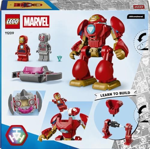 LEGO | Marvel Ultron vs. Homem de Ferro - Brinquedo de Super-Herói com Figura de Ação Mecânica e 2 Minifiguras - Presente para Meninos a partir de 4 Anos e Fãs da Série Homem de Ferro e Seus Incríveis Amigos - 11209