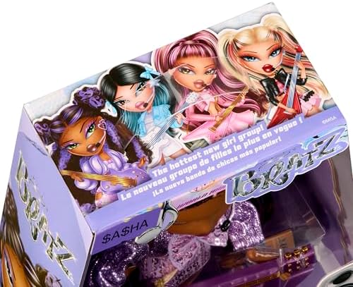 Bratz Pop Starz Sasha - Boneca Fashion com Pingente Colecionável, Roupa e Acessórios Musicais