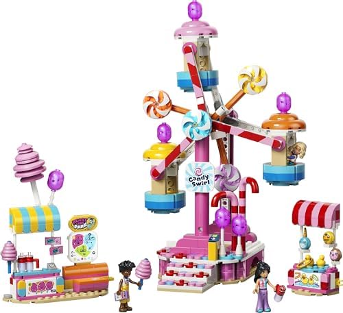 LEGO Friends Roda Gigante de Doces e Cupcakes - Brinquedo Interativo com Jogos de Parque de Diversões, 3 Mini Bonecas e Acessórios - Presente de Aniversário para Meninas a partir de 7 Anos - 42700