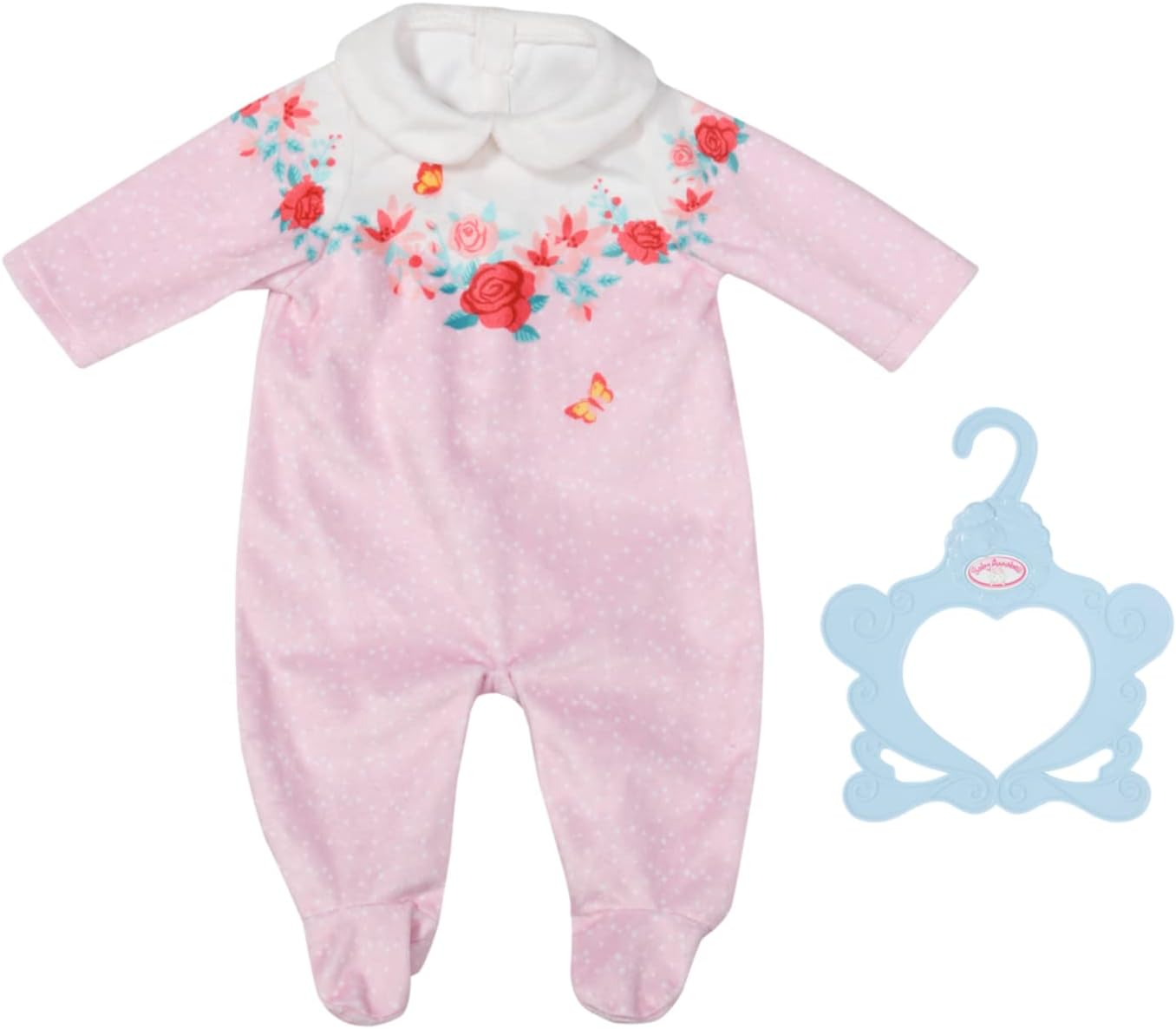Baby Annabell Macacão rosa - Para bonecas de 43 cm - O conjunto inclui um macacão rosa supermacio e um cabide - Adequado para crianças a partir de 3 anos - 706817