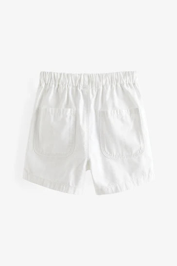 |Niño| Shorts sin cordones - Blanco (3 meses a 7 años)