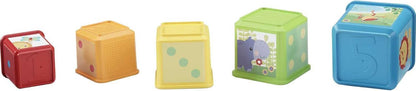 Conjunto de 5 blocos de empilhar e encaixar da Fisher-Price, para bebês a partir de 6 meses de idade, CDC52