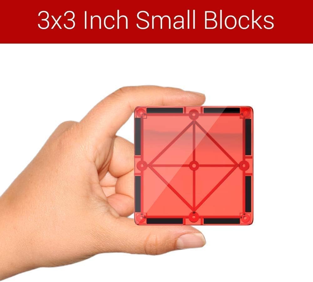 Blocos de construção de ladrilhos magnéticos Desire Deluxe, brinquedos de construção para meninos e meninas, 47 peças – Brinquedo educacional de aprendizagem STEM para crianças de 3, 4, 5, 6, 7 e 8 anos, presente