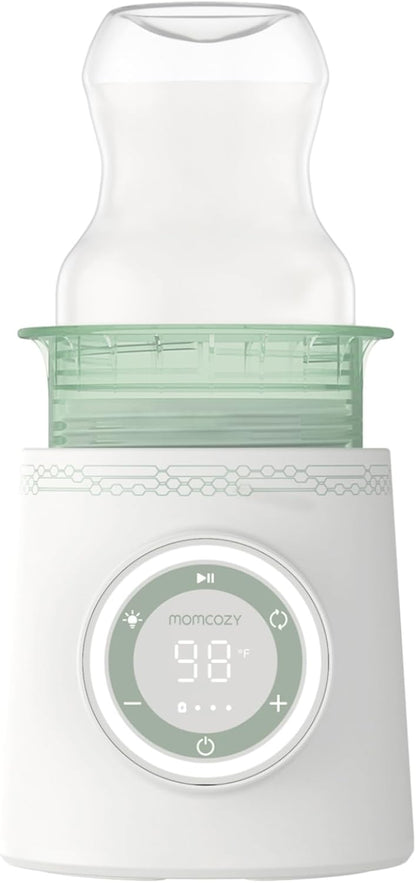 Momcozy Aquecedor de mamadeiras portátil para passeios e viagens, aquecimento rápido com controle inteligente de temperatura, camada dupla à prova de vazamento, carregável com USB para Philips Avent, Tommee Tippee, Comotomo