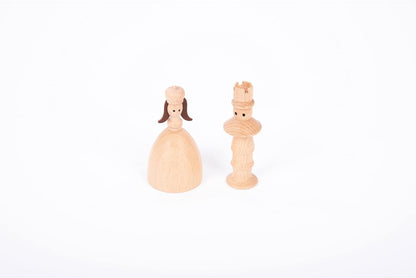 Conjunto de Figuras Encantadas de Madeira TickiT – 10 Personagens de Contos de Fadas para Brincadeiras Imaginativas, Miniaturas e Contação de Histórias, Marrom ou em Tons de Madeira