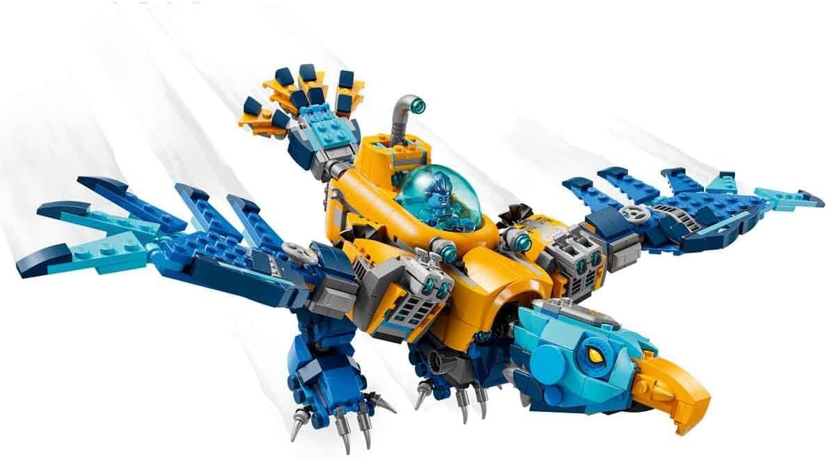 LEGO DREAMZzz 2 em 1 Submarino Crocodilo - Transforma-se em um Submarino Águia - Inclui 3 minifiguras, 2 aranhas e uma criatura azul colecionável do tesouro - Presente para meninos a partir de 8 anos - 71512