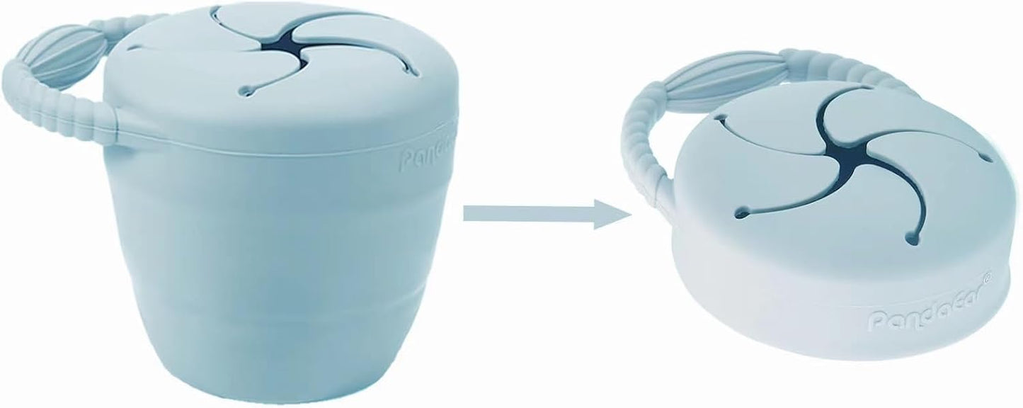 PandaEar Conjunto de alimentação para bebês em silicone | Conjunto de 9 peças para introdução alimentar guiada pelo bebê | Conjunto para alimentação do bebê | Prato dividido com ventosa, tigela, babadores,