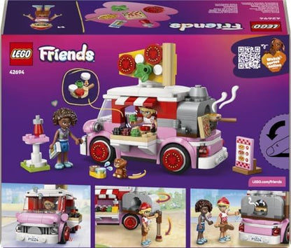 Caminhão de Pizza LEGO Friends - Conjunto de Interpretação de Papéis com 2 Mini Bonecas, Figura de Cachorro e Acessórios de Comida de Brinquedo - Ideia de Presente de Aniversário para Meninas a partir de 6 Anos - 42694