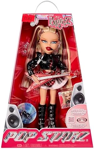 Bratz Pop Starz Cloe - Boneca Fashion com Pingente Colecionável, Roupa e Acessórios Musicais