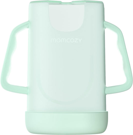 Momcozy Porta-bolsas Squeeze para bolsas de alimentos e latas de bebidas, o porta-bolsas para bebês permite que o bebê se alimente sozinho e evite bagunças