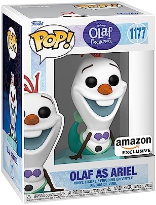 Funko POP! Disney: Frozen - Olaf como Ariel - Exclusivo da Amazon - Figura de Vinil Colecionável - Ideia de Presente - Produto Oficial - Brinquedos para Crianças e Adultos - Fãs de Filmes - Figura para Colecionadores