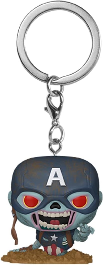 Funko POP! Chaveiro Marvel Zombies S4 – Chaveiro de Capitão América Zumbi - Mini Figura Colecionável - Presente de Natal - Ideia para Presente - Produtos Oficiais - Fãs de Quadrinhos - Decoração de Mochila