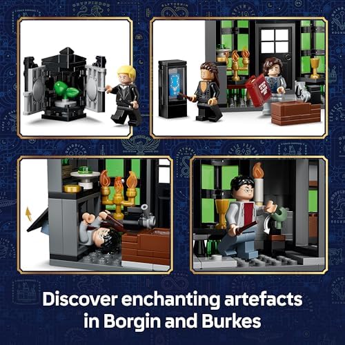 LEGO Harry Potter Beco Diagonal Lojas Mágicas - Kit de Modelo em Miniatura com 8 Minifiguras e Patrono Colecionável - Decoração para Quarto Infantil - Presente para Meninas, Meninos e Fãs a partir de 8 Anos - 76471