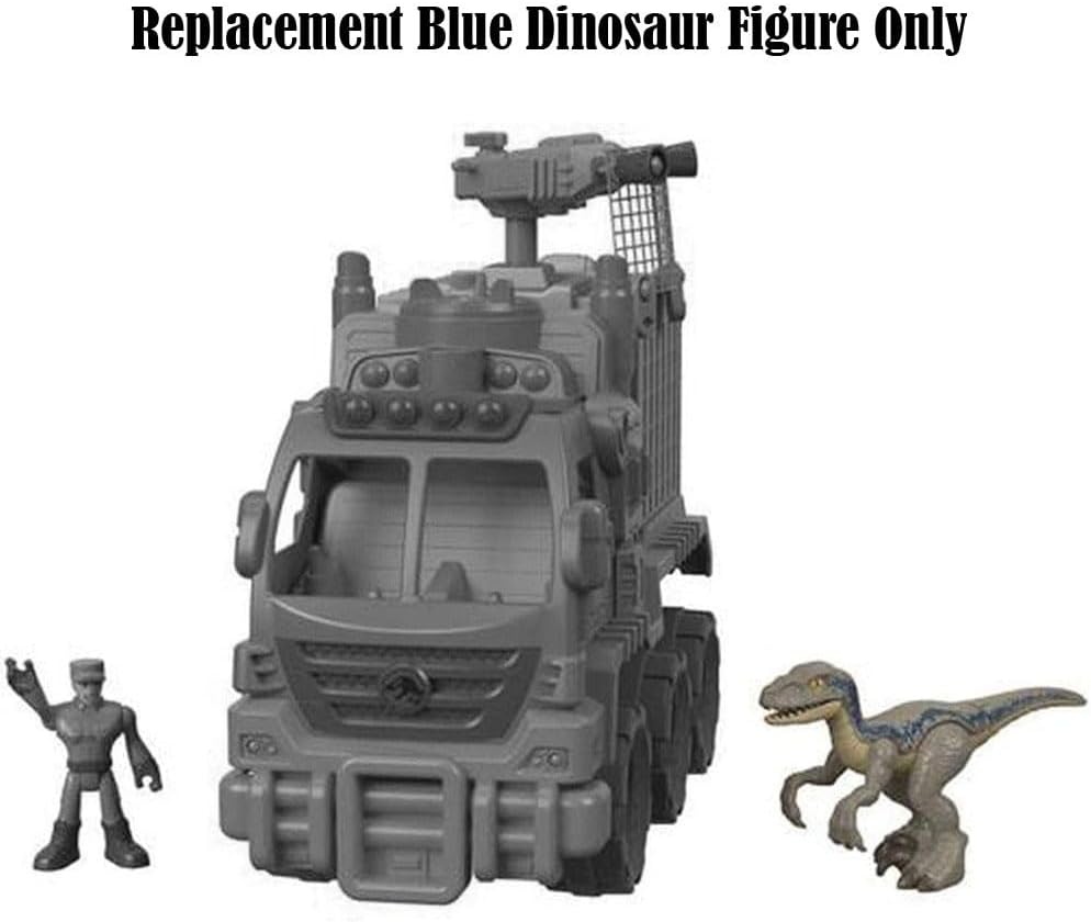 Imaginext Peça de reposição para o caminhão de transporte de dinossauros Jurassic World da Fisher-Price - FMX87 - Figura de dinossauro azul