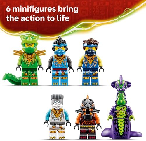 LEGO NINJAGO Land Bounty - Brinquedo Ninja 3 em 1 que se transforma em barco voador, carro e moto - Inclui 6 minifiguras - Presente de aniversário para meninos a partir de 9 anos e fãs de Dragon Ball Rising - 71869