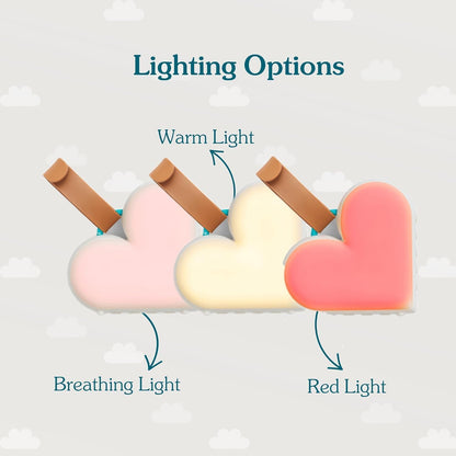 Love To Dream™ Aparelho Portátil para Dormir Bebê - Terapia Sonora Relaxante e para Dormir, 9 Sons Suaves para Bebês, Ruído Branco e Canções de Ninar com Luz Noturna, Design Compacto, Volume Ajustável e Detecção de Choro