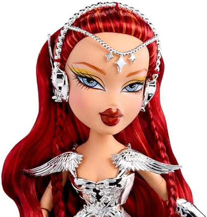 BRATZ Boneca de Coleção Bratzaversary Gaia – Boneca colecionável de 25º aniversário com roupa, acessórios, embalagem de exibição e suporte para boneca.