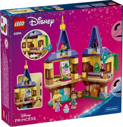LEGO | Mini Torre da Rapunzel da Disney - Conjunto Enrolados com 2 Mini Bonecas, Figura do Pascal, Acessórios e Cadeado - Presente para Meninas a partir de 5 Anos e Fãs do Filme - 43294