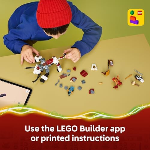 LEGO NINJAGO Zilvar e Grimtak, a Besta Dragão - Brinquedo Ninja com Figura de Ação, 3 Minifiguras incluindo Kai e Nya - Presente de Aniversário para Meninos a partir de 7 Anos e Fãs de Dragões - 71863