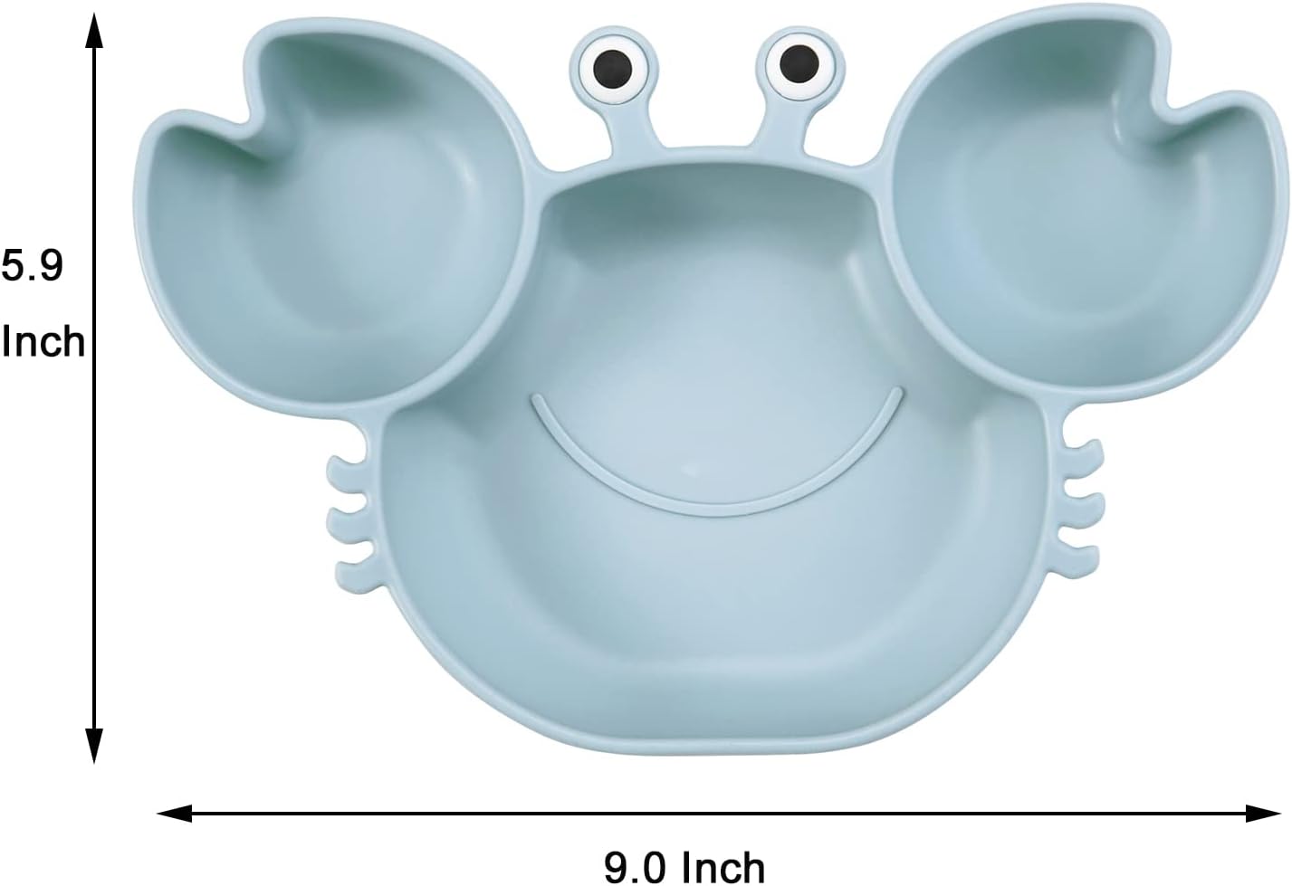 PandaEar Conjunto de 2 Pratos de Silicone para Bebê com Ventosa e 2 Colheres para Bebê - Prato Dividido para Criança - Pratos com Ventosa para Introdução Alimentar - Pratos de Jantar Inquebráveis - Conjunto,