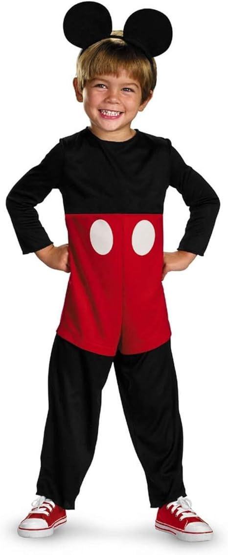 DISGUISE Disfraz Oficial Disney Mickey Mouse Clásico para Niño Incluye Diadema - Fabricado con Material Súper Suave - Disfraz de Mickey Mouse para Niños y Bebés Talla M