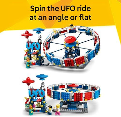 LEGO Creator 3 em 1 Roda-Gigante Icônica - Modelo de Parque Temático que se Transforma em um OVNI ou Carrossel - Decoração DIY para Quarto Infantil - Presente de Aniversário para Meninos e Meninas a partir de 8 Anos - 31389