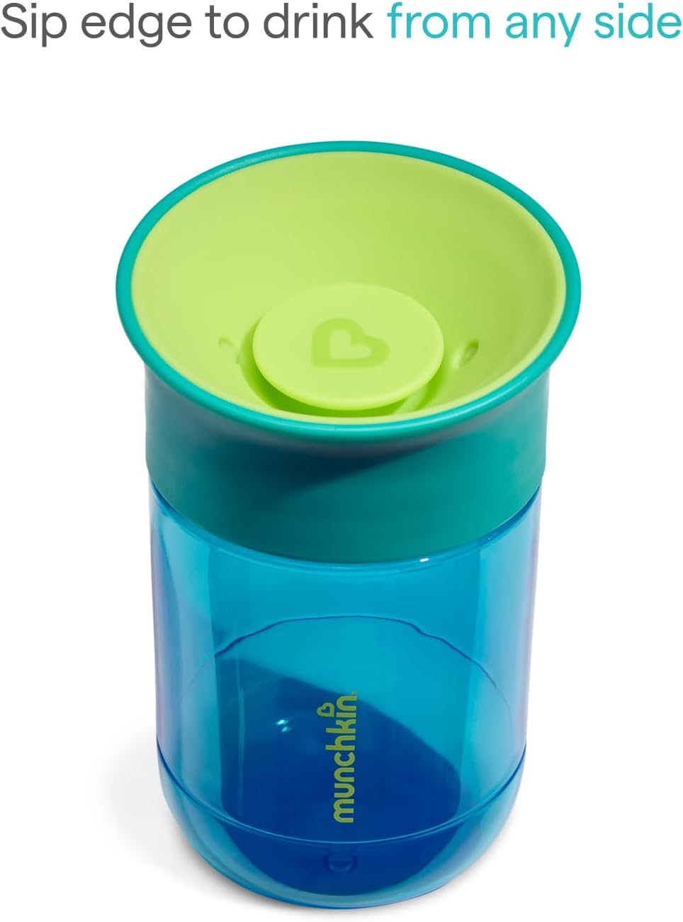 Munchkin Kit com 2 Copos Copo com Canudo Perfect Angle e Copo Miracle | Azul-escuro