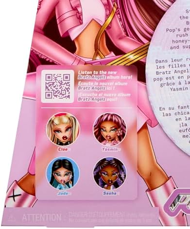 Bratz Pop Starz Yasmin - Boneca Fashion com Pingente Colecionável, Roupa e Acessórios Musicais