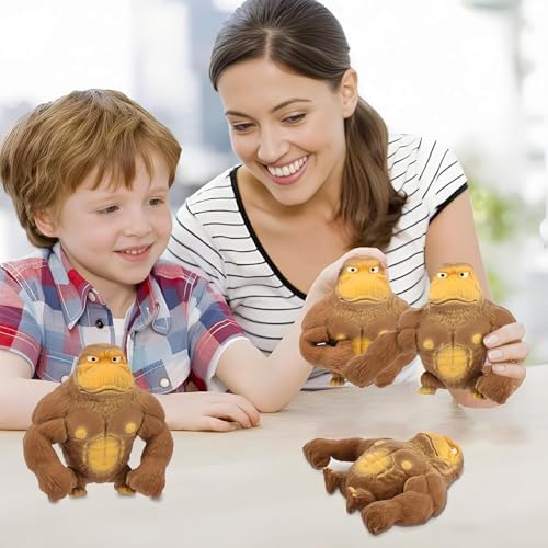 TikTok Macaco - Brinquedo antiestresse engraçado em forma de gorila marrom, aperte e relaxe, presente de Páscoa para crianças e adultos.