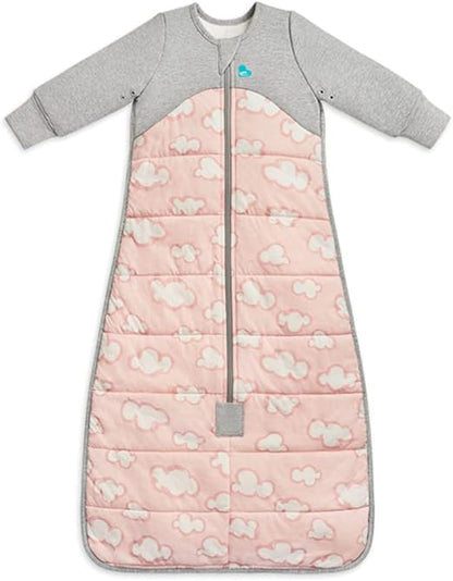 Love To Dream™ Saco de dormir | Cobertor e edredom vestível de manga comprida e leve | 2,5 Tog Ideal para inverno e outono (16–20 °C) | Algodão lavável à máquina e zíper duplo