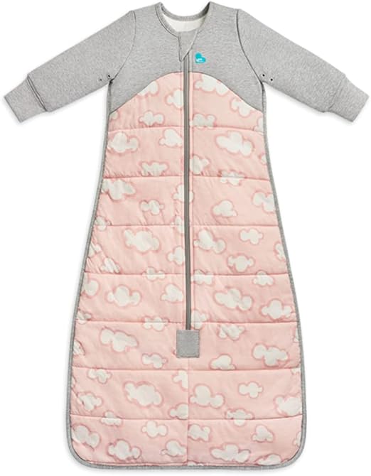 Love To Dream™ Saco de dormir | Cobertor e edredom vestível de manga comprida e leve | 2,5 Tog Ideal para inverno e outono (16–20 °C) | Algodão lavável à máquina e zíper duplo