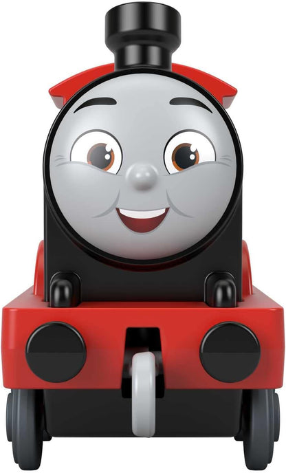 Fisher-Price Trem de brinquedo Thomas & Friends James, de metal fundido, para empurrar, para crianças em idade pré-escolar a partir de 3 anos, HDY62