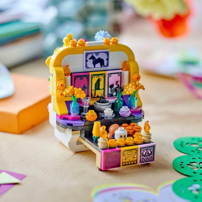 LEGO Altar dos Mortos – Kit de artesanato infantil com caveira, flores artificiais e acessórios de comida – Decoração para o Dia dos Mortos – Ideia de presente para meninos e meninas a partir de 9 anos – 40811