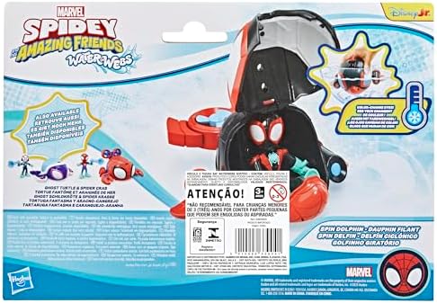 Homem-Aranha e seus Incríveis Amigos Marvel Water-Webs Dolphin Spin Submarine Toy, Black